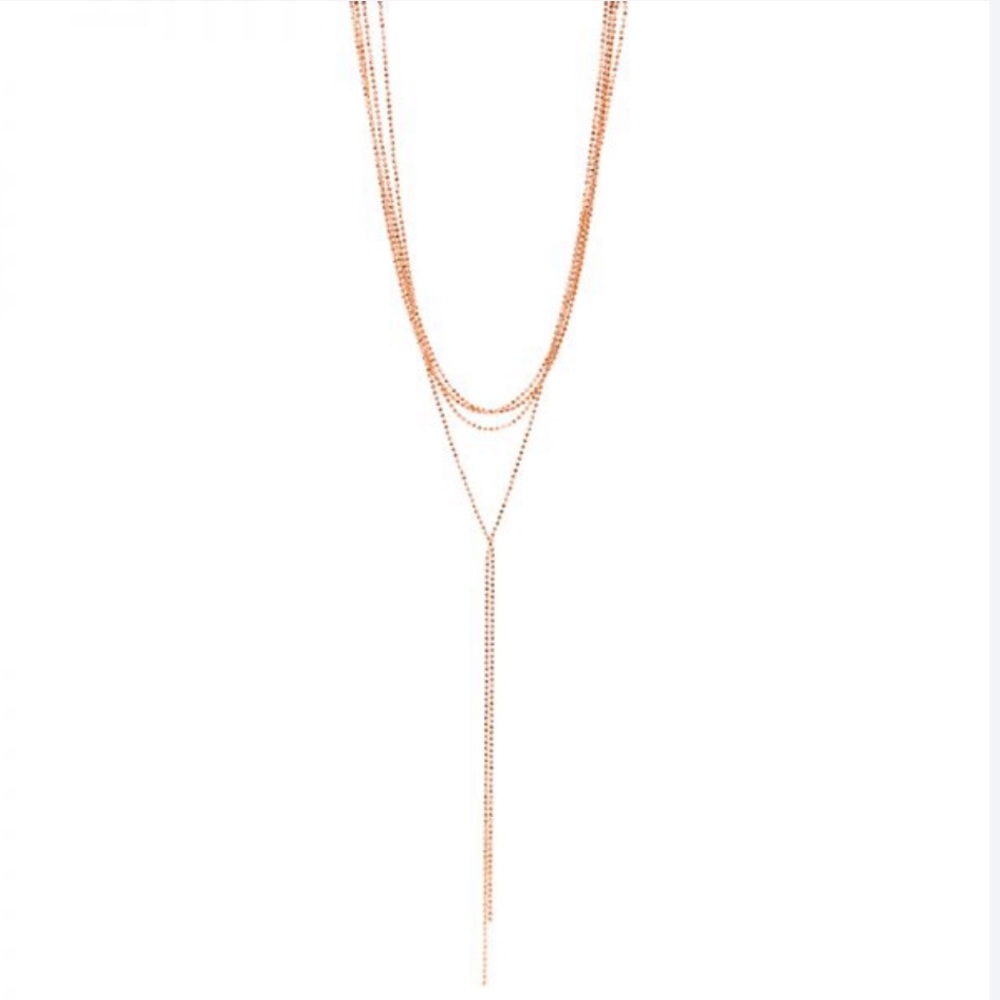 8 Other Reasons Rose Gold Dainty Dangling Choker - Picture 2 of 3